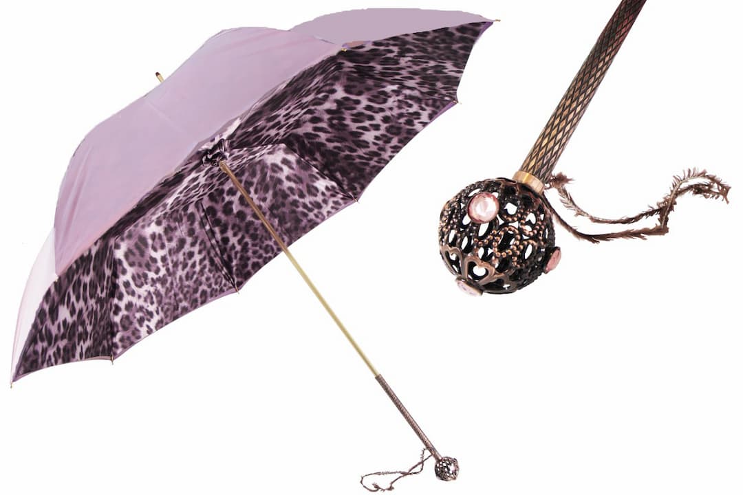 Pasotti Light Purple Animal Print Umbrella