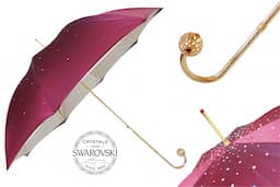 Pasotti Burgundy Swarovski® Umbrella, Double Cloth