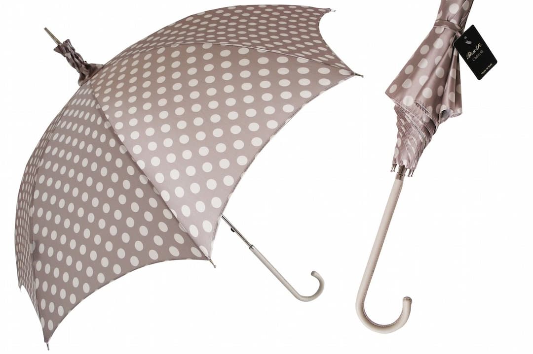 Pasotti Manual Polka Dot Parasol Rainproof