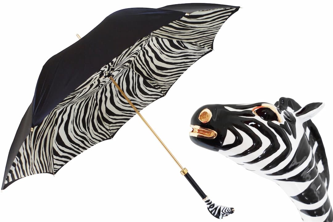 Pasotti Women Enameled Zebra Umbrella