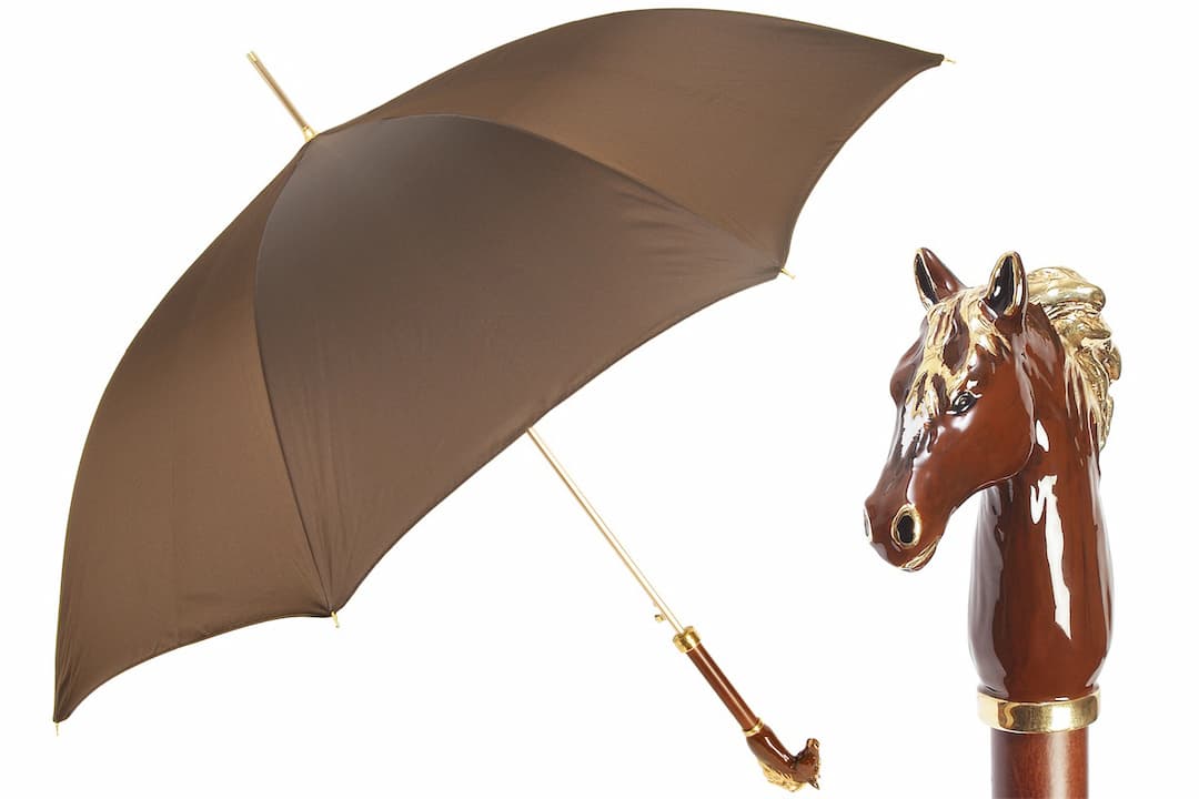 Pasotti Luxury Brown Horse Luxurious Umbrella