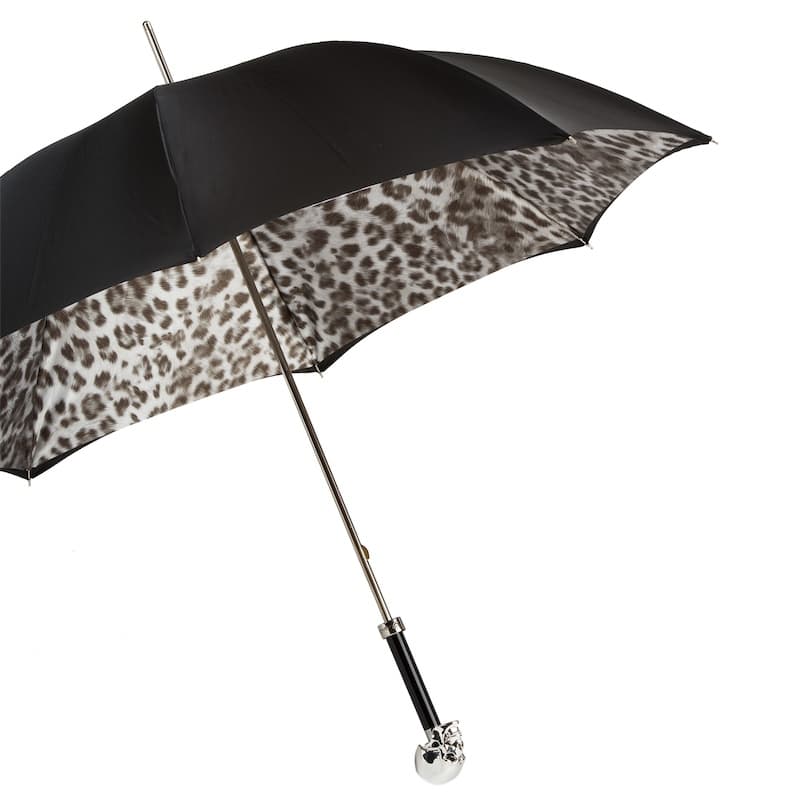 Black and Animal Print Umbrella