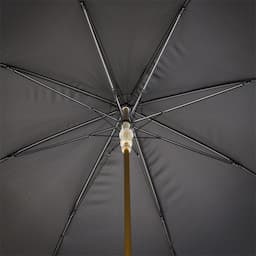 open inside view of the pasotti black bull terrier umbrella