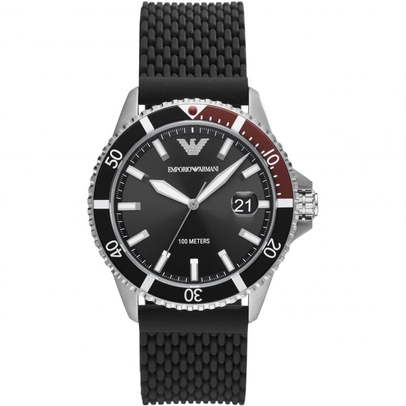 Emporio Armani - Diver Quartz Black Dial Men's Watch (AR11341)
