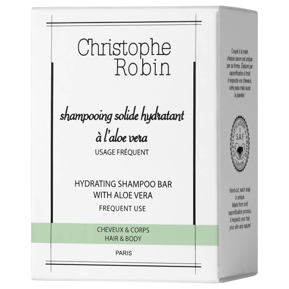 Christophe Robin - Hydrating Shampoo Bar with Aloe Vera 110ml