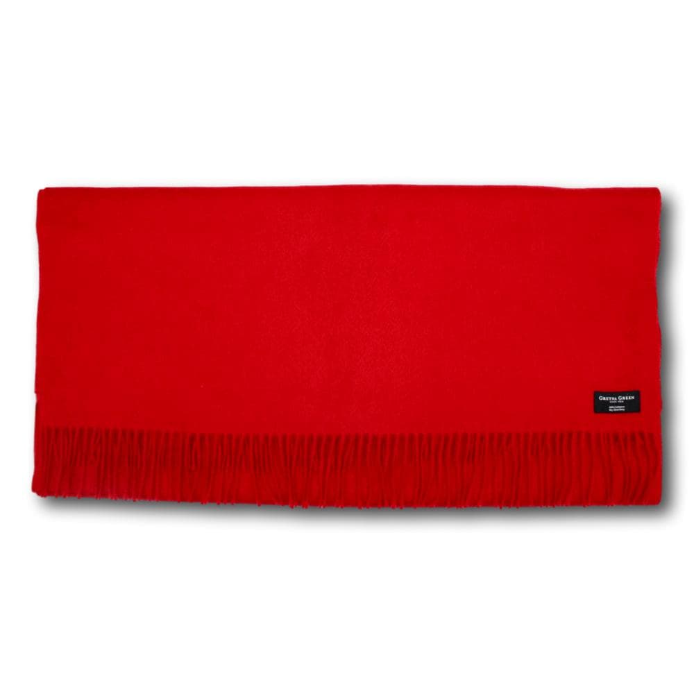 Gretna Green Cashmere Stole. 100% Wool - Rouge