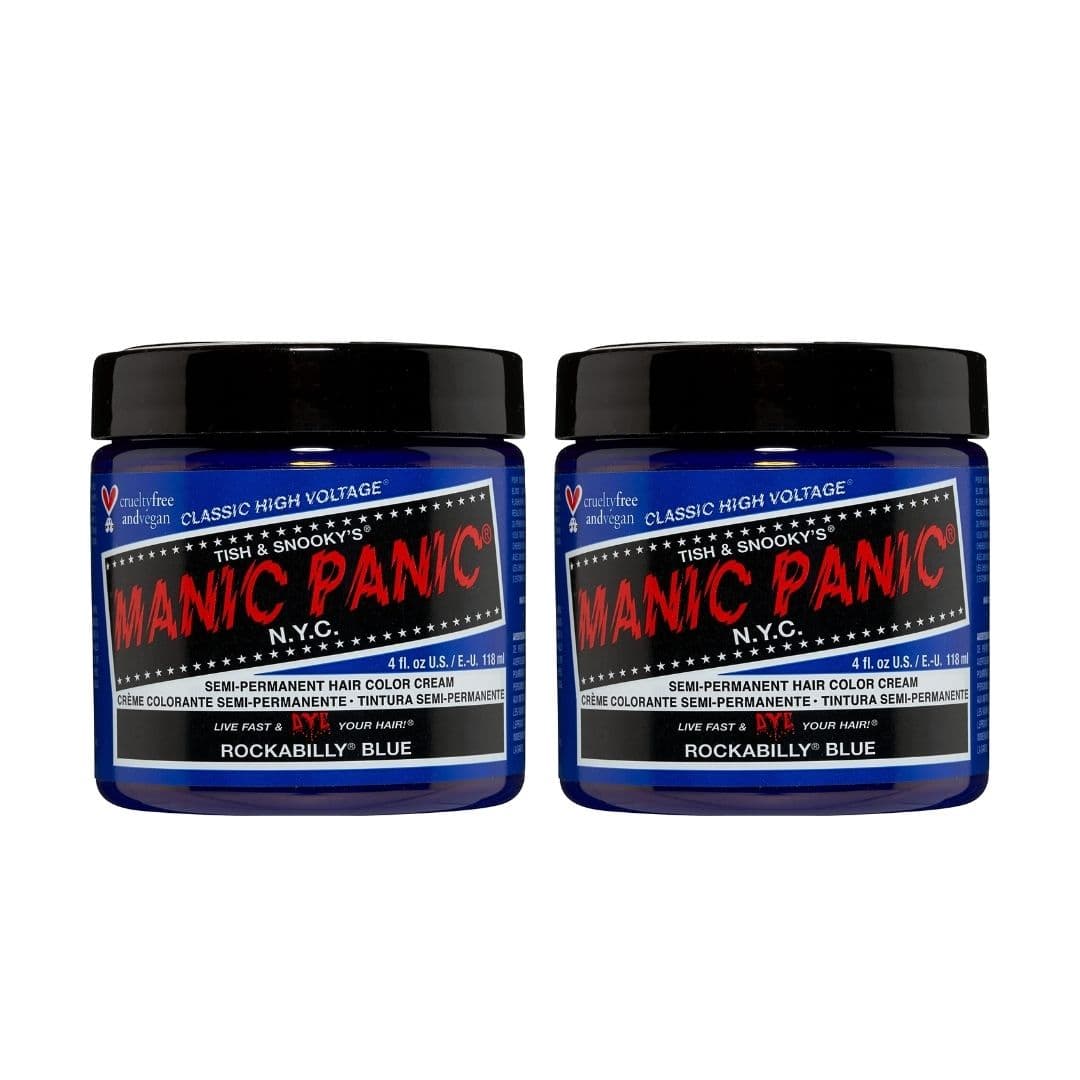 Manic Panic - High Voltage Semi-Permanent Hair Colour Cream - Rockabilly Blue (2x118ml)