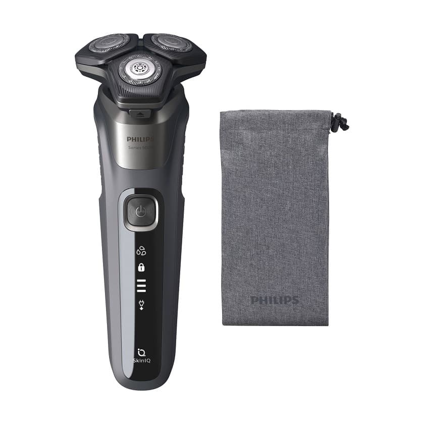 Philips - Series 5000 Wet and Dry Carbon Grey Electric Shaver S5587/10  w/ Pouch
