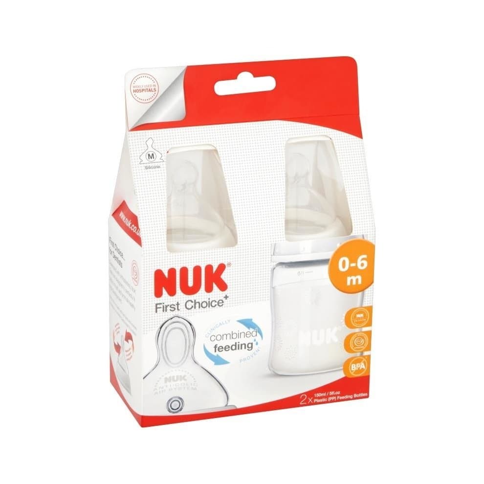 NUK - First Choice+ 300ml Bottle Silicone Teat (2 pack)