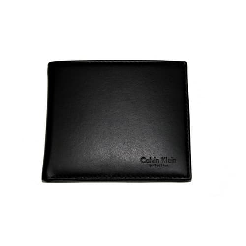 Calvin Klein Leather Wallet Black with ID flap