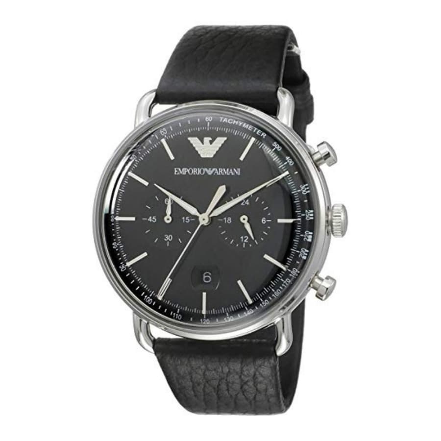 Emporio Armani Chronograph Black Strap Watch