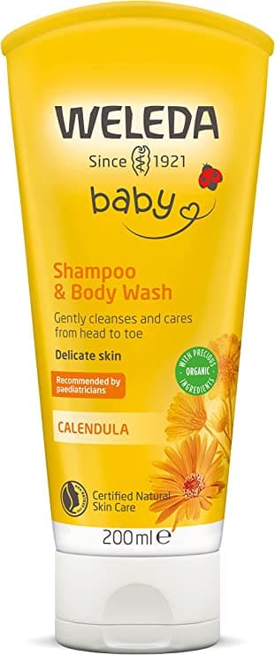 Weleda Baby Calendula Body Wash and Shampoo, (200ml)